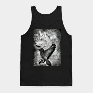 A wolf and a raven Tank Top